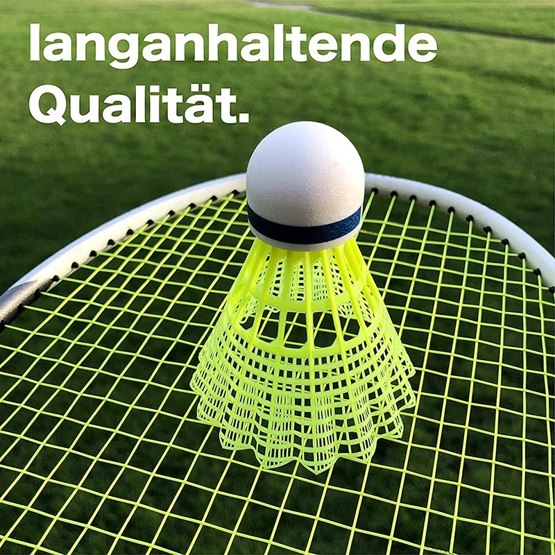 Nylon Shuttlecock 12 - 12 Stück bunte Badmintonbälle, mehrfarbige Badminton-Schaumstoffbälle,